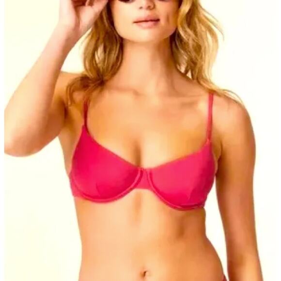 ANDIE Swim - The Bermuda Top - Pink - Size M - NWT - Picture 1 of 6